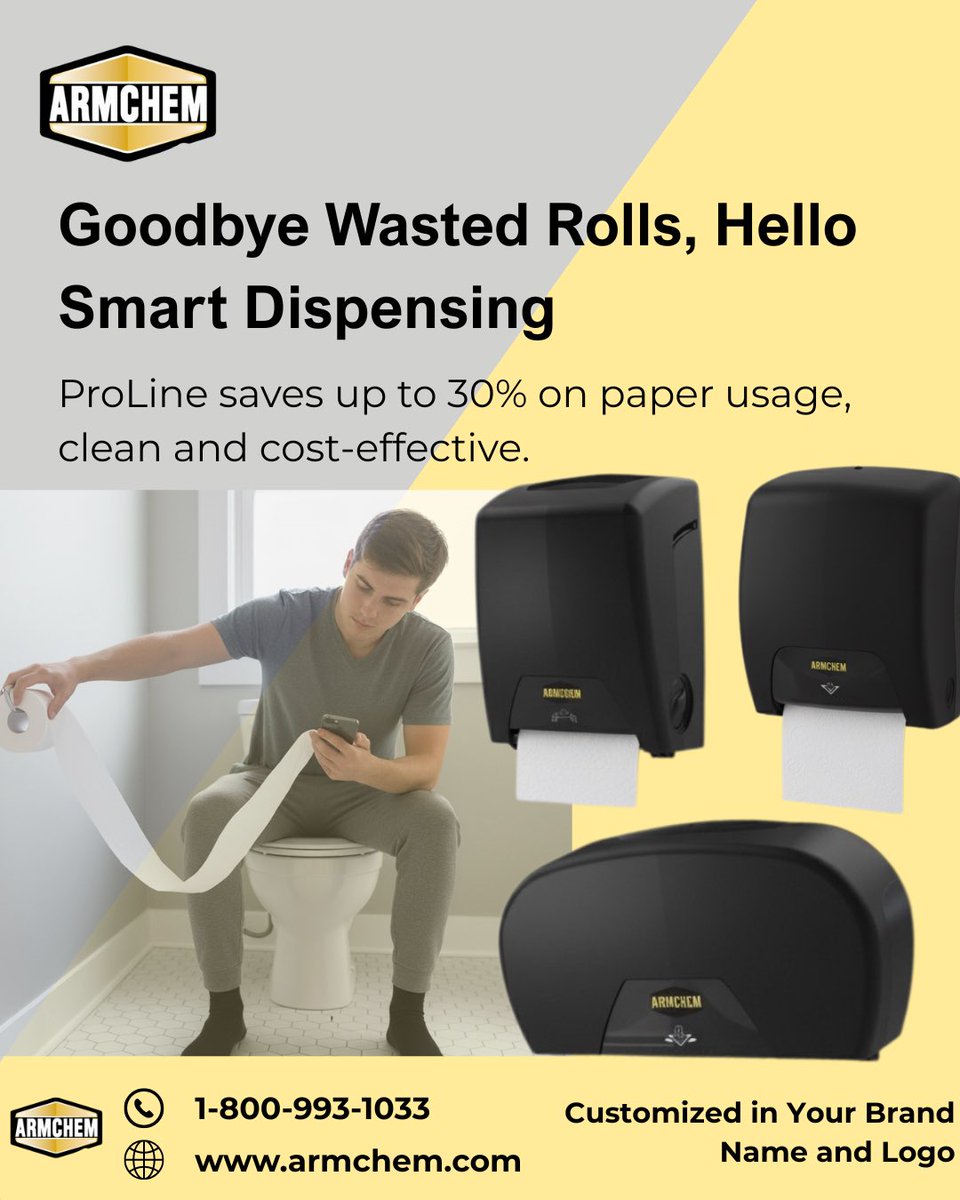 ArmchemStore's tweet image. Tired of wasted paper and constant refills?
Meet ProLine saving businesses up to 30% on paper usage.
Smart. Clean. Cost-effective.
Learn more → armchem.com
#ProLine #SmartHygiene #FacilityCare #Armchem #businesses #florida