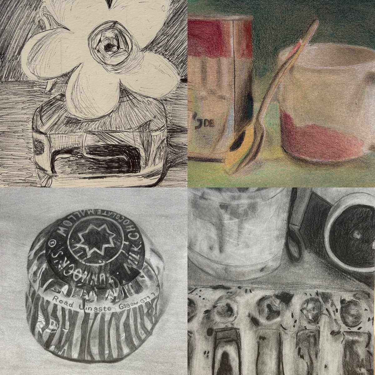 Some excellent expressive work from Mrs Graham’s Higher Art &amp; Design Pupils. Attention to detail is fantastic 🎨⭐️🙌 <a href="/stbenedictsren/">St Benedict's High School</a>