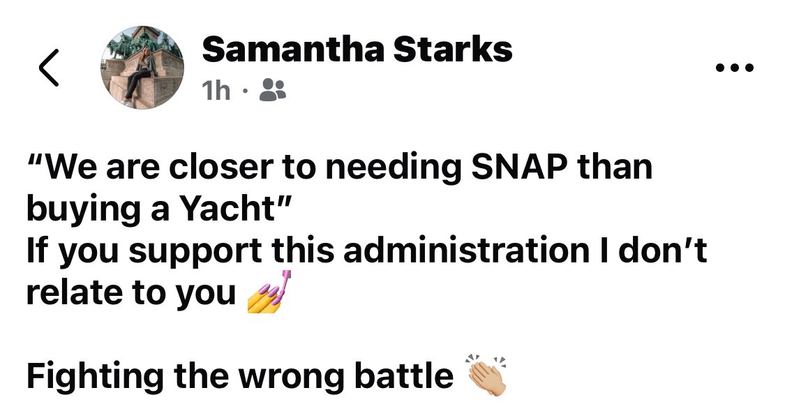 My wife always tells me not to be political on FB and then tossed this up yesterday