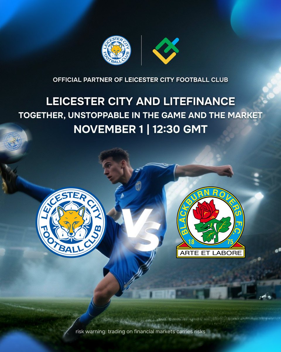 litefinanceeng's tweet photo. 🦊 LiteFinance with @LCFC ! Show your passion for Leicester City and supercharge your trades with their incredible energy!

📅 Date: November 1
⏰ Time: 12:30 GMT

Strength and plan — on the pitch and in trading!

Leicester City is giving it their all, and you can do the same in trading with LiteFinance analyses and tools.

⚽️ Support Leicester City with LiteFinance!

https://t.co/51rj2z7D9z