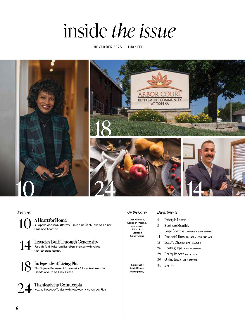 We are excited for our November "Thankful" issue. Check your mailboxes and look for copies of this beautiful pubication around town, in lobbies, retail stores, and restaurants. <a href="/LinkWealthStrat/">Link Wealth Strategies</a>
