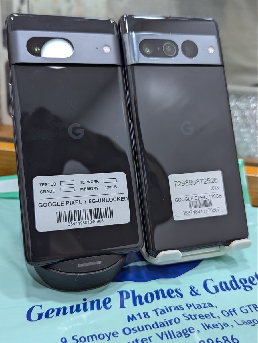 Low-Priced Google Pixels

Pixel  6-₦330,000
Pixel  6a-₦280,000
Pixel  6 Pro-₦390,000

Pixel 7a -₦370,000
Pixel 7 -₦400,000
Pixel 7 Pro -₦470,000

Interested? WHATSAPP 📲 07032289686 
CALL GENUINE ☎️ 07032289686 

📍 M18 Tairas Plaza, 9 Somoye Osundairo Street Off GTBANK CV
