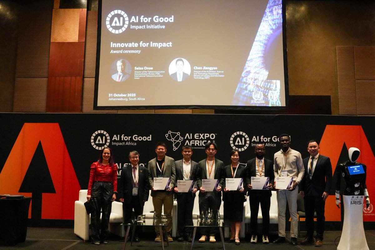 Today at #AIforGood Impact Africa during <a href="/aiexpoafrica/">AI Expo Africa 2026, 28-29 Oct JHB SA 🇿🇦</a> 2025 in Johannesburg, we launched the Innovate for Impact Report! Unveiled during the Innovate for Impact Awards, the report showcases inspiring #AI projects and individuals using technology to drive real-world change,
