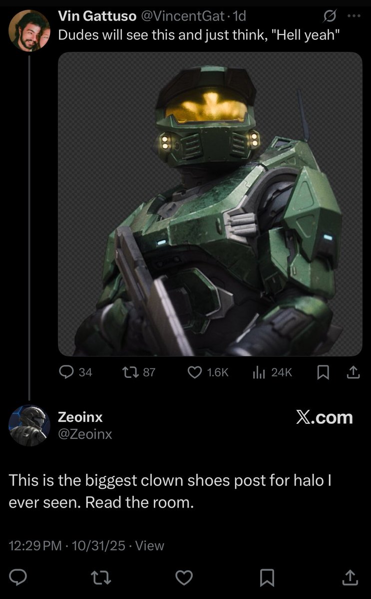 “Read the room” And it’s just me working on Chief fan art ???