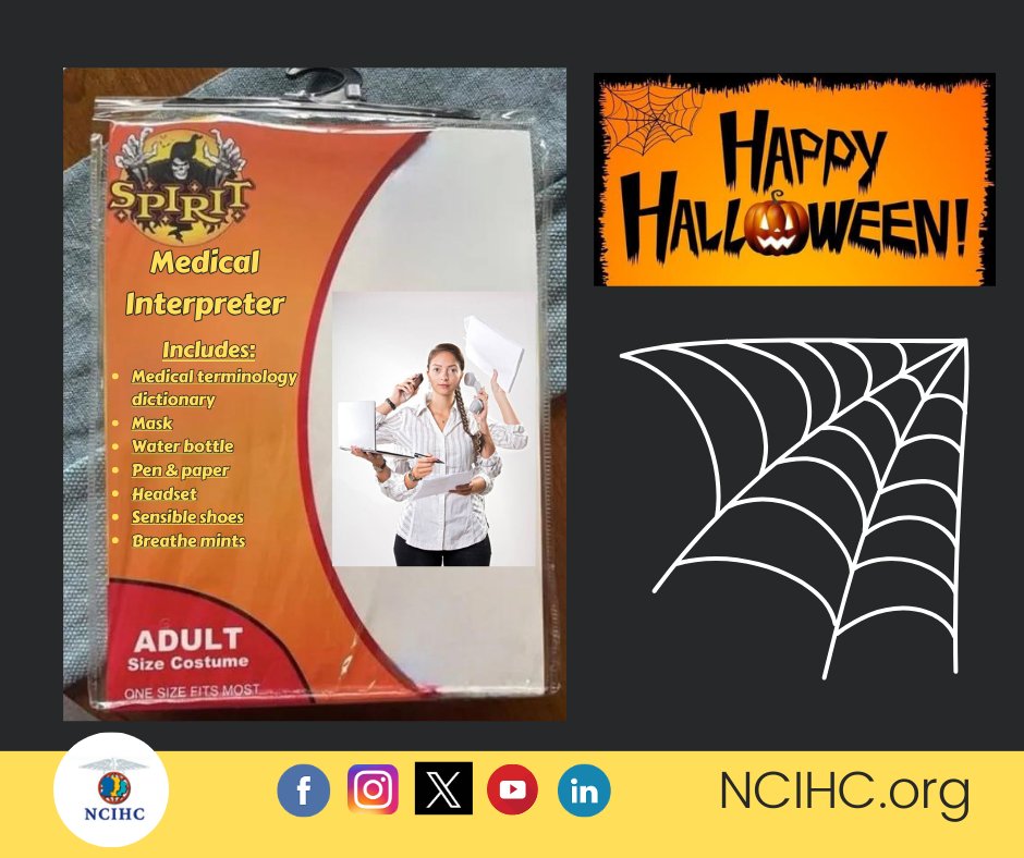 NCIHC's tweet image. #interpreter #happyhalloween #languageaccess