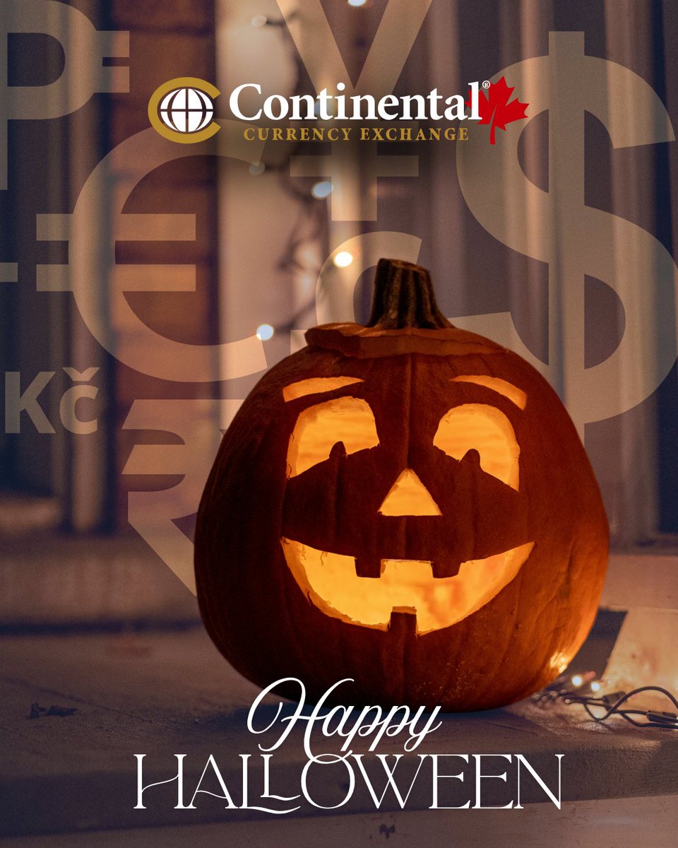 👻 From all of us at Continental Currency Exchange— wishing you a fun, safe, and spook-tacular Halloween! 🎃
May your day be full of treats, laughter, and a little bit of magic. ✨🕸️
#HappyHalloween #CCE #SpookySeason #TeamCCE #yourforeignexchangeexperts