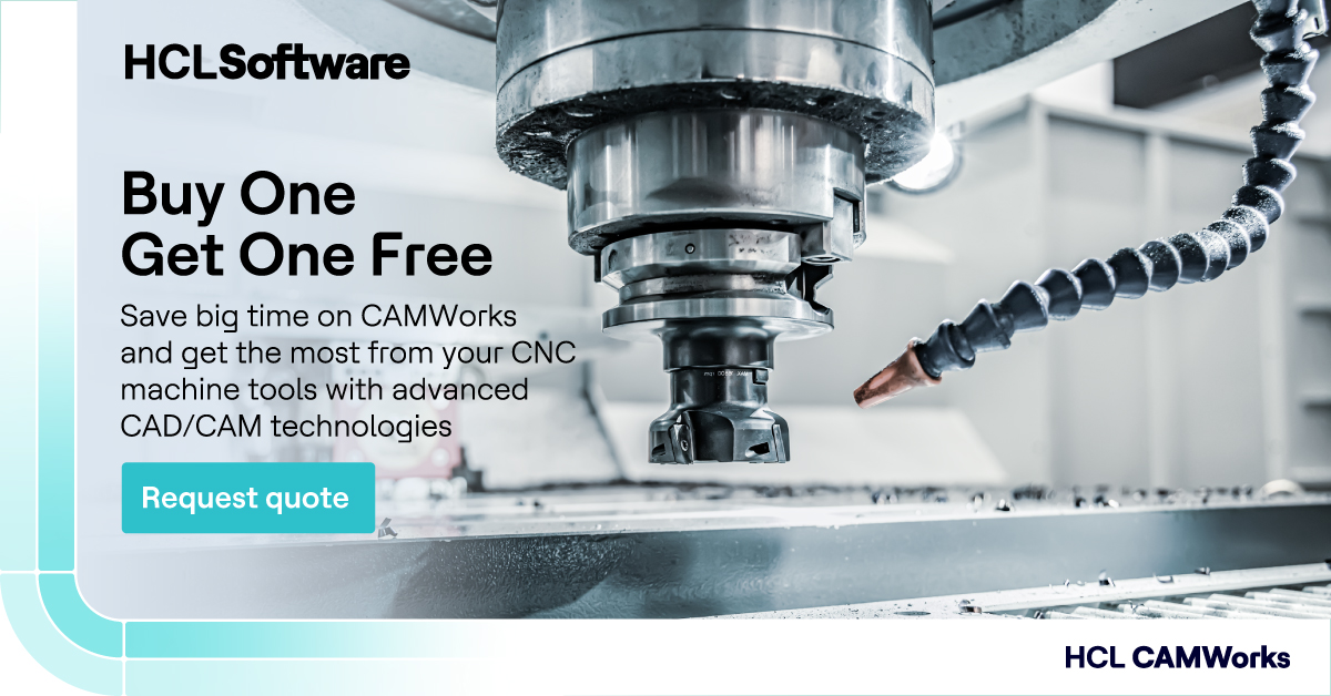 CAMWorks's tweet image. Save TIME AND MONEY with #HCLCAMWorks Buy One Get One (BOGO) Free Offer!
Request quote here:  camworks.com/camworks-bogo-…