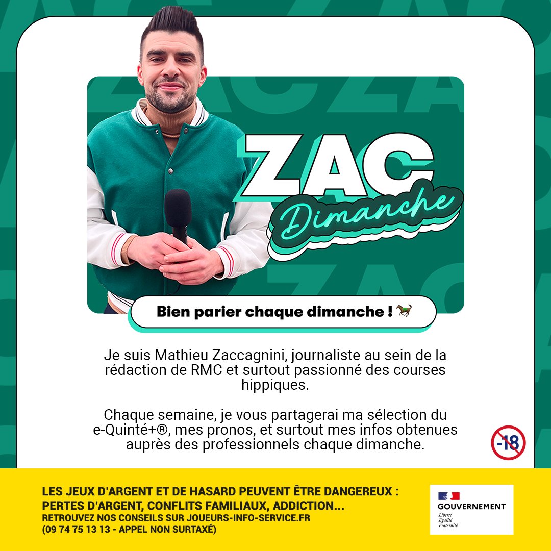 PMU_Hippique's tweet image. ☀ @MathieuZacc vous emmène à Deauville pour ce nouveau #ZacDimanche !

Au programme, l'étude du e-Quinté+®️, l'étude du Prix du Pays de Bray (R1C6) et un coup de fil à l'entraîneur @EcurieSeror.