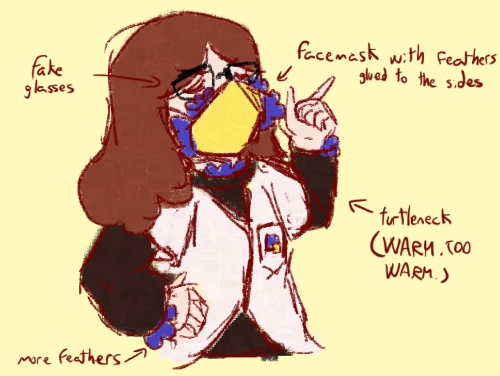 I don't wanna show my face but this is basically what I looked like today.... Closet Berdly cosplay yayy