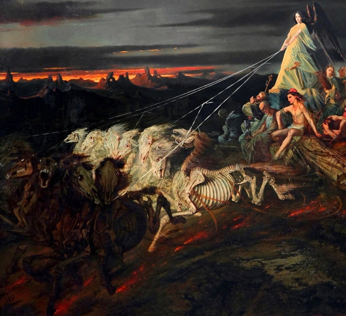 The Chariot of Death (detail) by Théophile Schuler (French, 1821-1878)