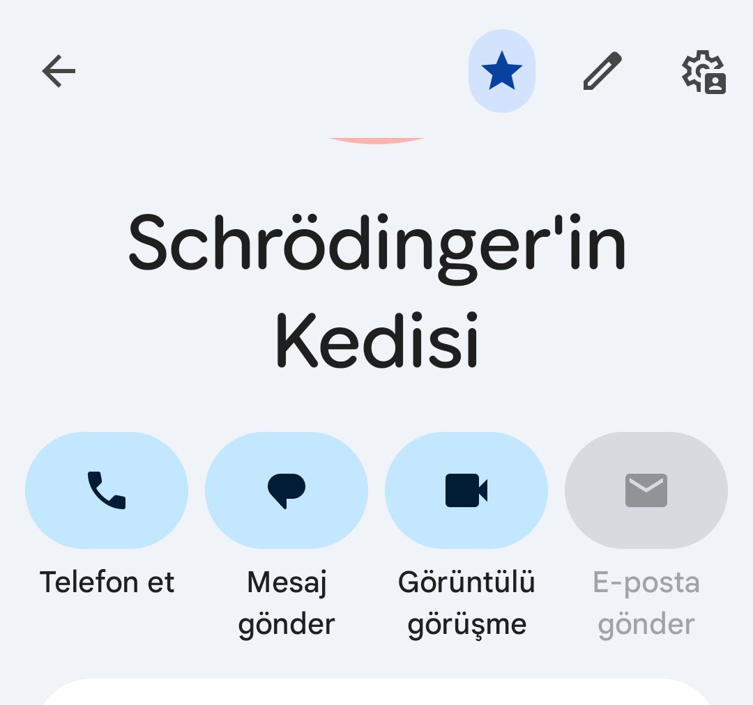 Telefon rehberimde özel bir yeri var.😂