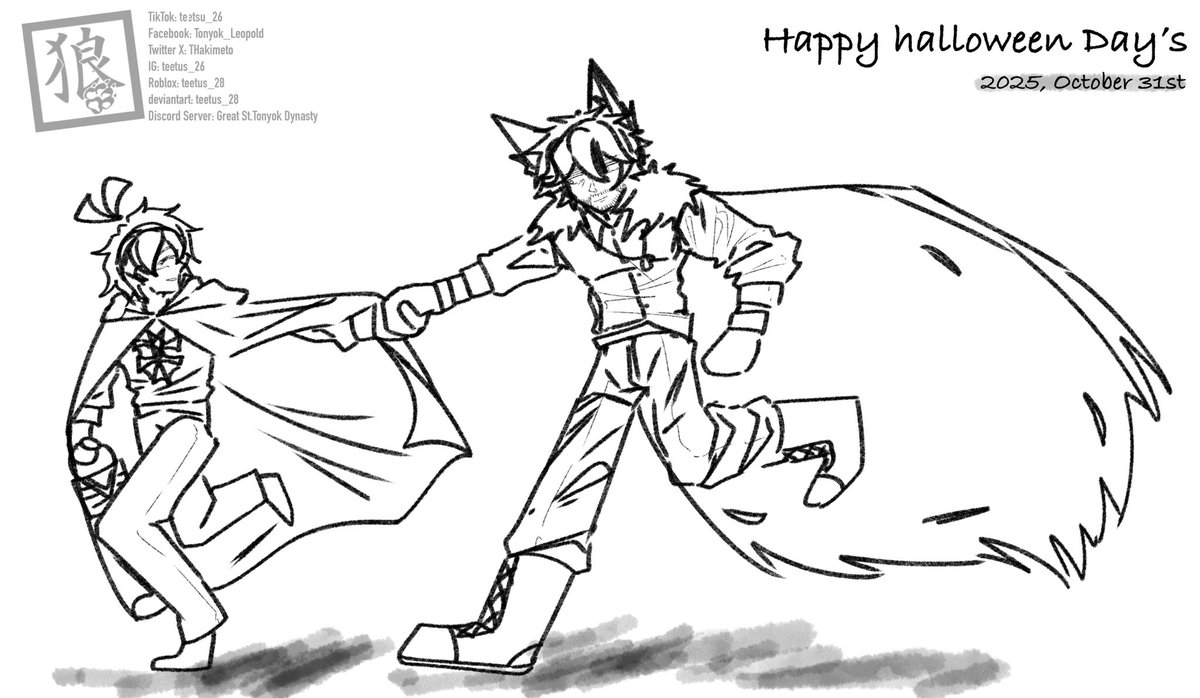 THakimeto's tweet photo. Happy Halloween Day 🎃✨
“Little red ridding hood AU”
.
#oc #ocs #art #Halloween2025 (#THakimeto) https://t.co/dG582Ada39
