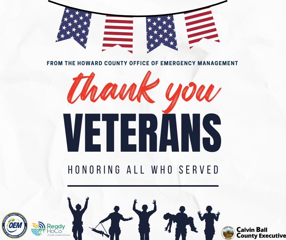 This Veterans Day, we thank all the brave men and women who have served our country. Your dedication and sacrifice keep our community safe and strong. #ReadyHoCo