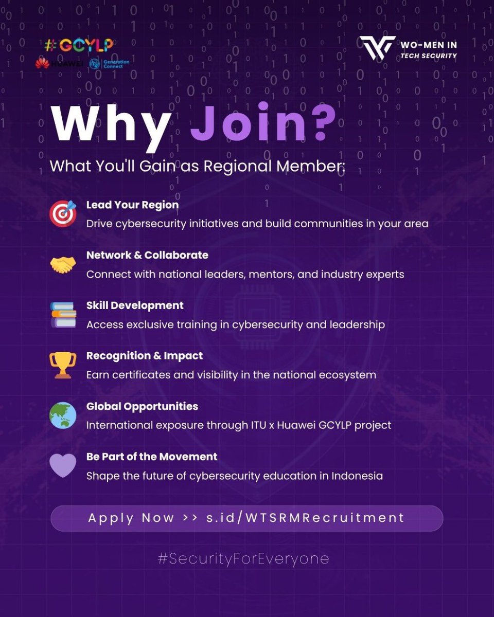 Wigihputro's tweet image. #LearnShareGiveBack #WTSImpactHub #SecurityForEveryone #WoMenInTechSecurity
#CybersecurityCommunity #WTSRegionalMembership
