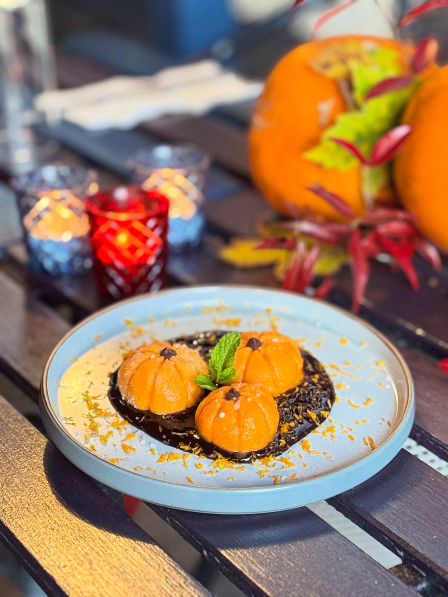 Tonight &amp; This weekend’s Halloween Dessert Special: Pumpkin Cheesecake Truffles drizzled with Salted Orange-Infused Chocolate Sauce 🎃✨ #LouthChat #Halloween #No3Collon