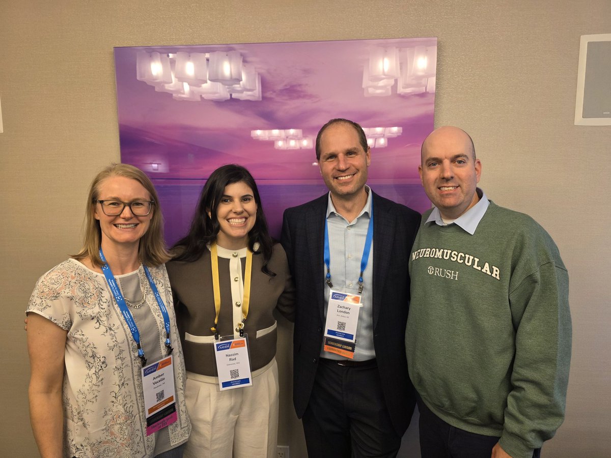 AmberVocelle's tweet photo. U of M trained neuromuscular neurologist and PM&amp;R represent @zach_london @RJNeuromuscular! So excited to have the opportunity to share our stories and pathways to physiatry, neurology, and neuromuscular medicine with so many interested medical students and residents  @AANEMorg https://t.co/T2mA8pL3AV