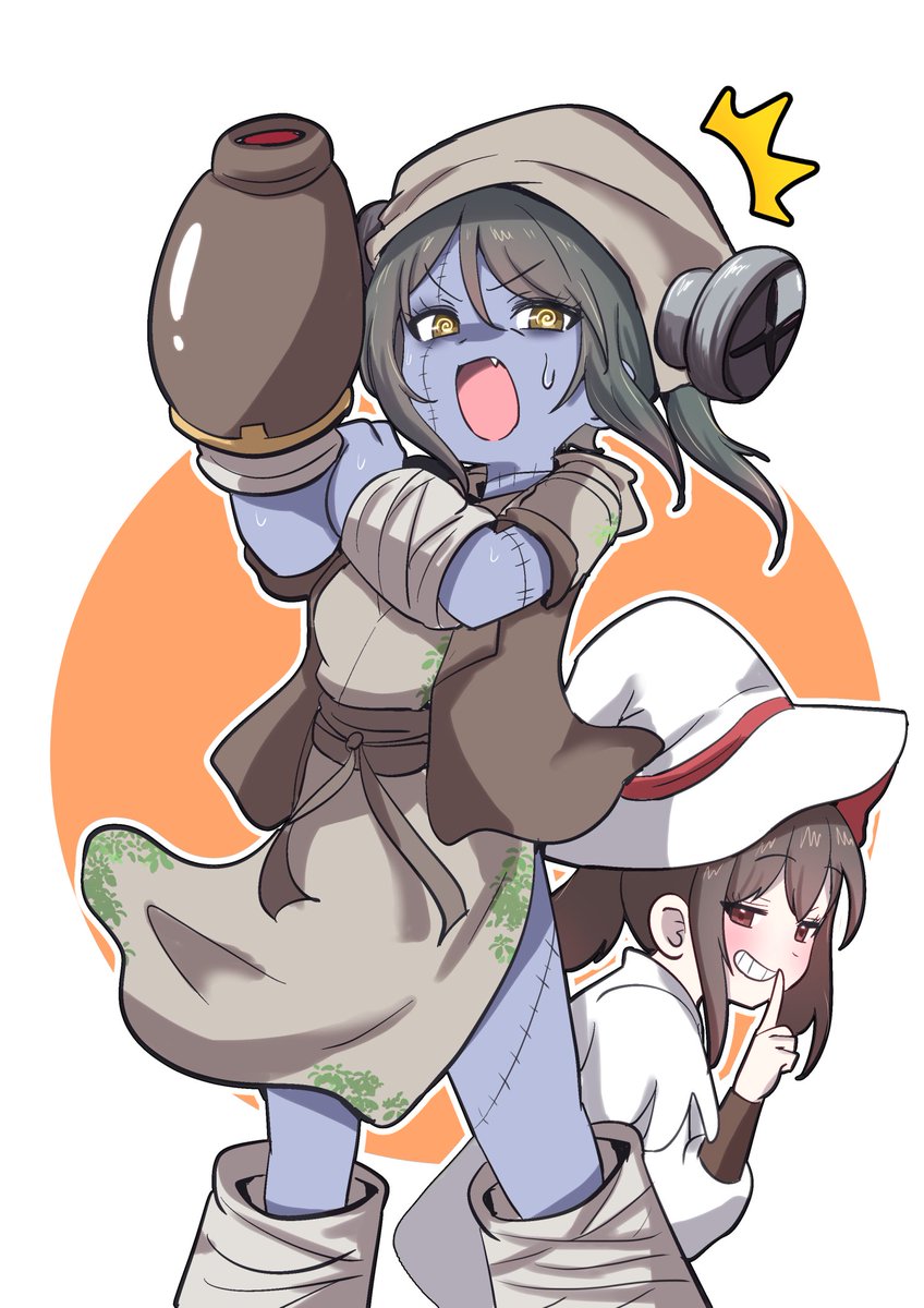 #活俠傳
萬聖節賀圖的科學怪竹好可愛
➡手臂好像可以加點甚麼
➡有了，加點壯士飛爪
➡啊?好像可以變成洛●砲
於是就變成這張了。