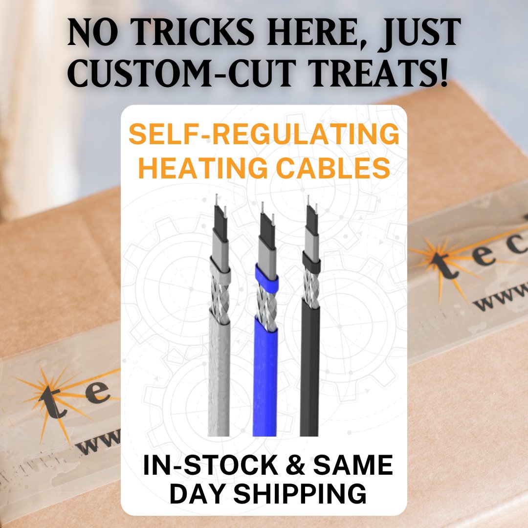 TechStarIS's tweet image. No tricks here, just custom-cut treats! Our HTS Self-Regulating Heating Cables are in stock, can be custom cut to your exact length, and are available with same-day shipping. Get your system winter-ready before things get scary cold: na2.hubs.ly/H01QyxR0.
