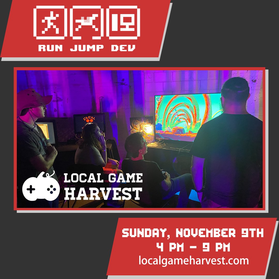 We are super excited to help @LouisvilleMakesGames with this year's Local Game Harvest! A showcase of games by local developers, Nov 9th at Art Sanctuary in Louisville. Check out localgameharvest.com.  We hope you can attend!  #louisville #indiegames #gamedev #videogames