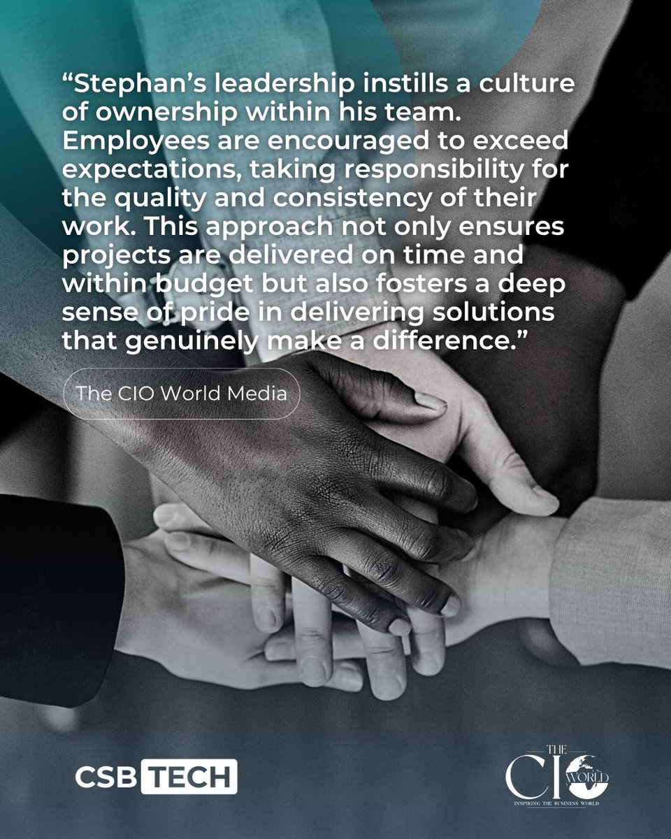 CSBTechEmporium's tweet image. Under C. Stephan Brown’s guidance, CSB Tech has cultivated a culture where employees go beyond expectations, ensuring every project is not only delivered on time but also makes a lasting impact.

Pride in excellence = solutions that matter.

#Leadership #TeamCulture #CSBTech