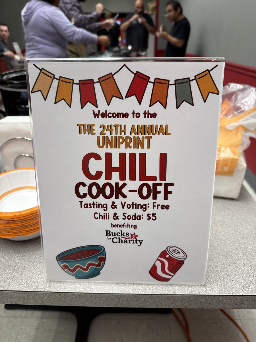 OSUniPrint's tweet image. UniPrint held their 24th Annual Chili Cook-Off today!