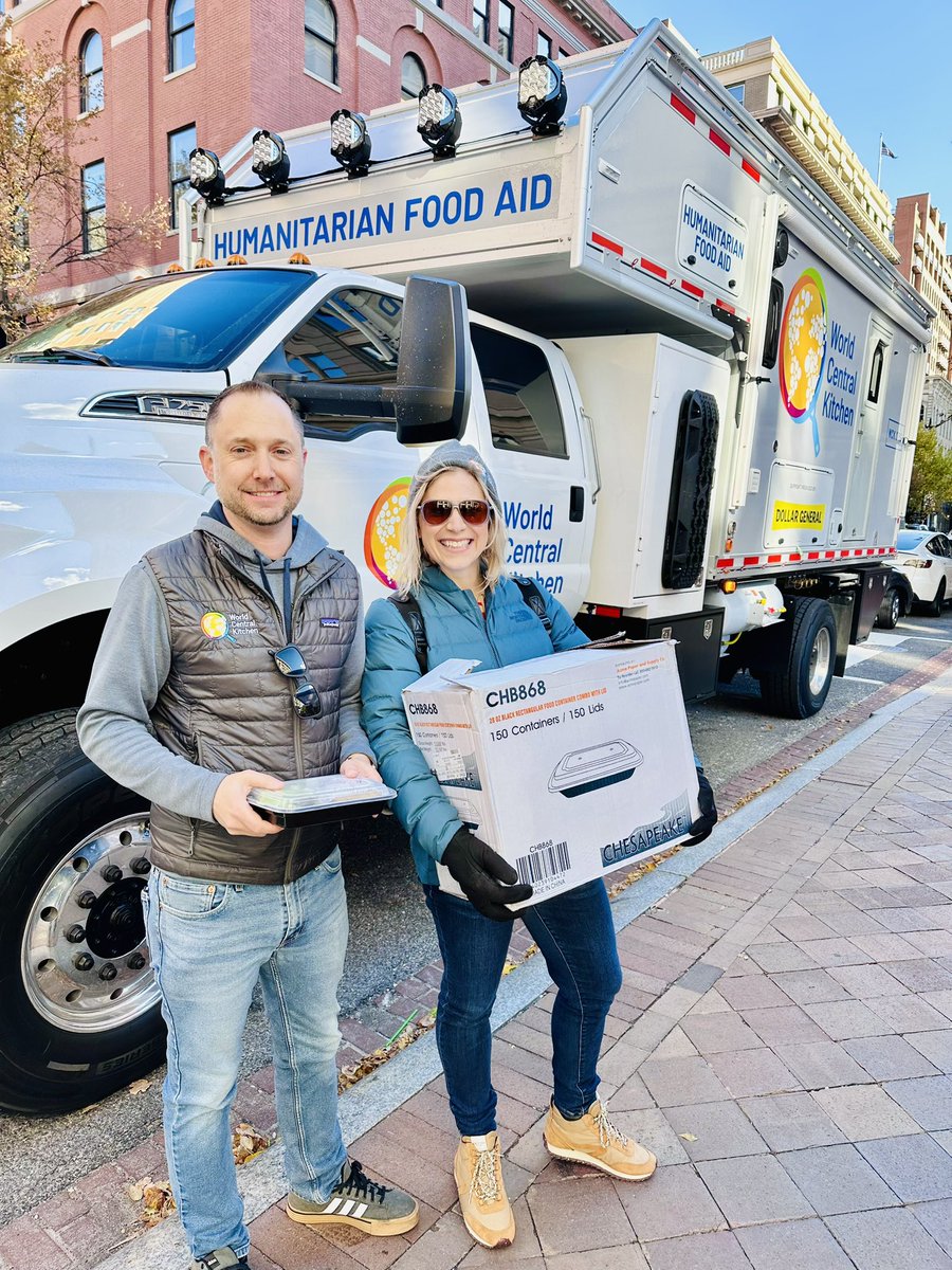 Federal workers!!!! I’m out here at the Navy Memorial Plaza with <a href="/mattadler81/">Matthew Adler</a> serving incredible meals from Colada Shop, <a href="/2fiftybbq/">2fifty</a>, <a href="/lebanesetaverna/">Lebanese Taverna</a>, and more terrific local partners. Come grab one. A plate of food is a plate of hope <a href="/WCKitchen/">World Central Kitchen</a>.