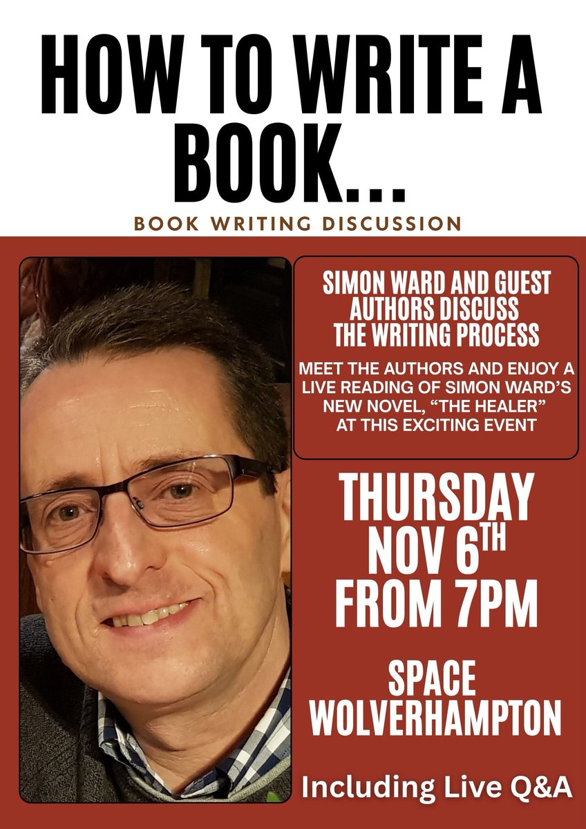 simonwardauthor's tweet image. Next Thursday, if you are UK, and Midlands based, come and say hello.
#creativewriting #writingchallenge #writingabook #writing #WritingLife