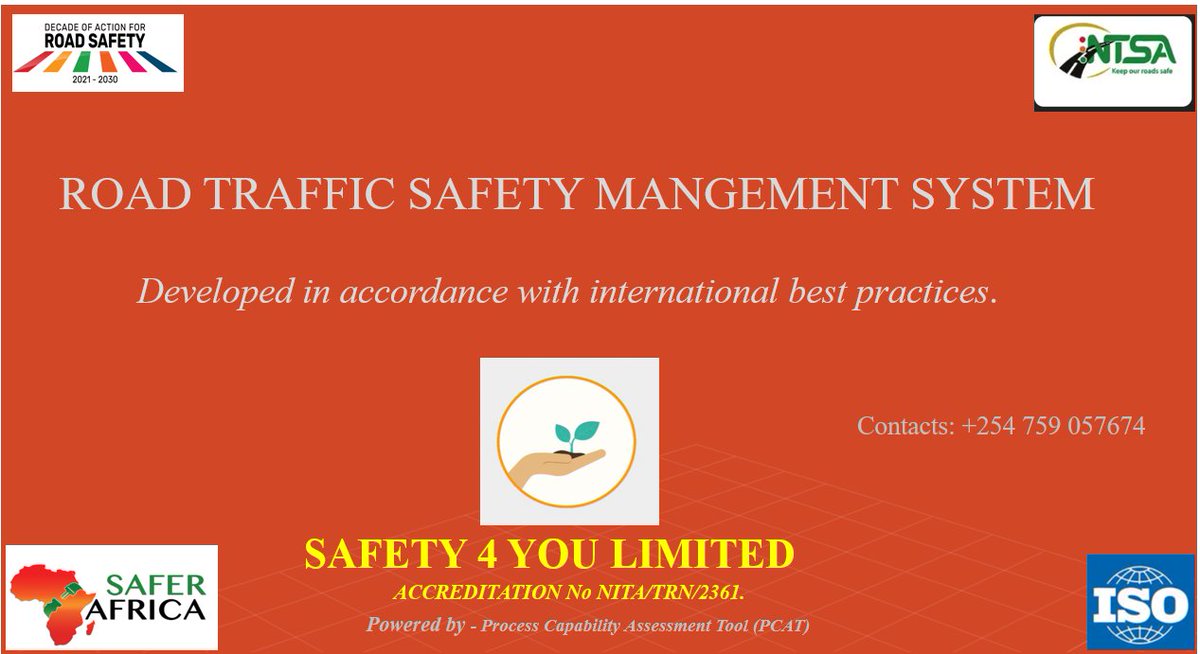 Road Traffic Accidents remain a challenge in Kenya and entire Africa.
It is unfortunate that we have every resources to implement the most advanced safety management system that is FIT FOR PURPOSE without Government paying a single  cent but is not possible.
Why  for God's sake?