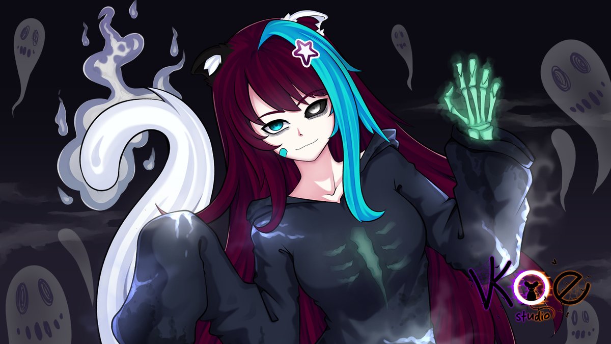 "Cuando sientas que no estás solo en la noche, lo más probable es que sea <a href="/sorudaddo/">Sorudaddo ✨Vkoe✨</a> persiguiéndote"

Disfruta de la ilustración de Sorudaddo para nuestro especial de Vkoe Studio "Midnight Tales".

🎨Arte: <a href="/KuroPv01/">👹Kuro The Harbinger👹【Comission Open】</a>  (Puedes descargarlo como Wallpaper para tu escritorio).
📹Mira