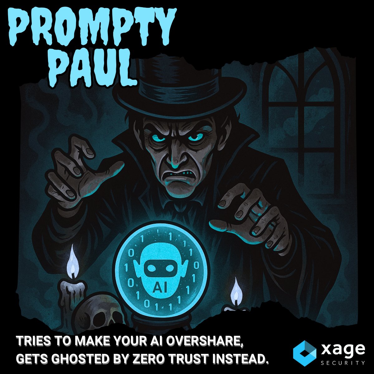 xageinc's tweet image. Our final #Halloweek Monster is hard at work: Prompt Paul 🔮

Don’t let your AI fall for a trick! Treat it to Xage’s Unified Zero Trust for AI. With Xage Security, you can protect your AI against clever prompts from smooth-talkers like Paul.

Learn more about Zero Trust for AI: