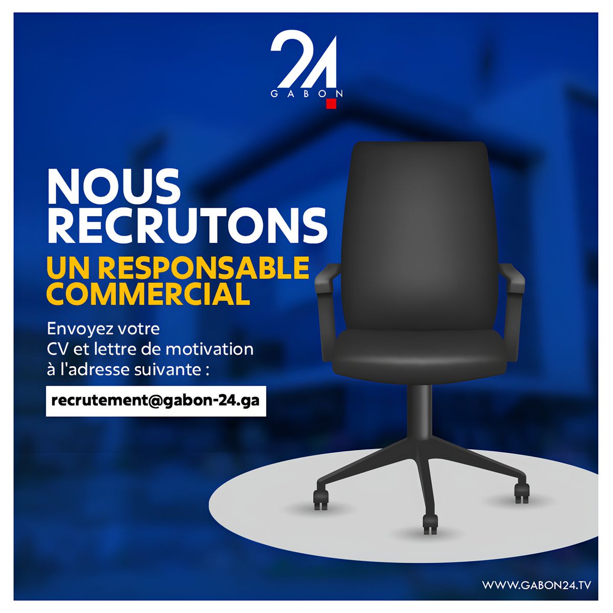 On recrute 📢! 

#Gabon
#Travail 
#Gabon24