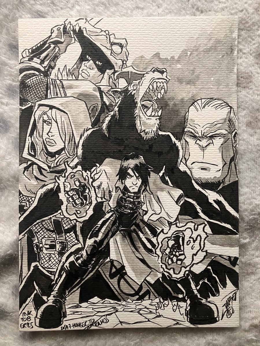 #Inktober2025: autores que me formaron como dibujante.
Dentro del resurgimiento de Image Comics hubo una serie que siempre quise ver animada: Crimson de <a href="/humberto_ramos/">humberto ramos</a>. El dinamismo de las viñetas y el carisma de cada personaje era brillante. Y Joe, el mejor sidekick del cómic.