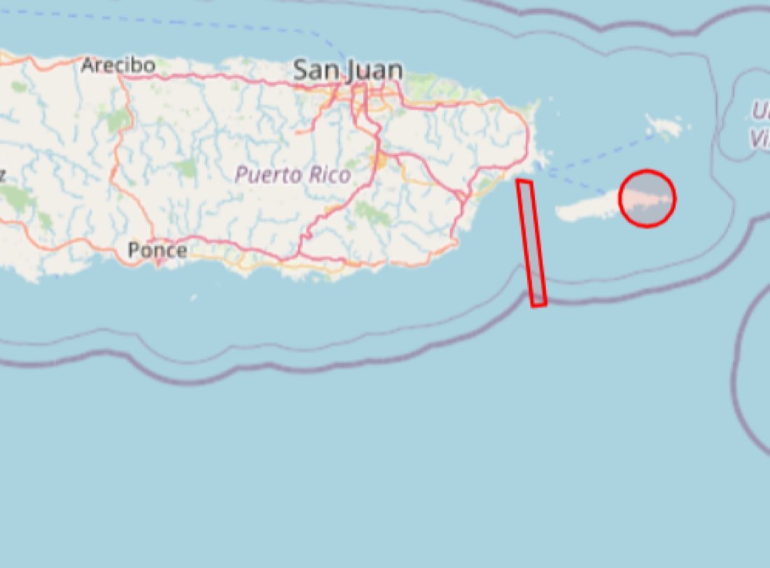 🇺🇸🇵🇷 | URGENTE: Estados Unidos acaba de cerrar el espacio aéreo frente a la costa de Puerto Rico, designándolo como "Espacio Aéreo de Defensa Nacional".