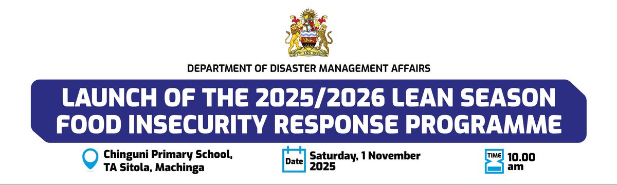 MALAWI LAUNCHES 2025/26 LEAN SEASON FOOD INSECURITY RESPONSE PROGRAMME