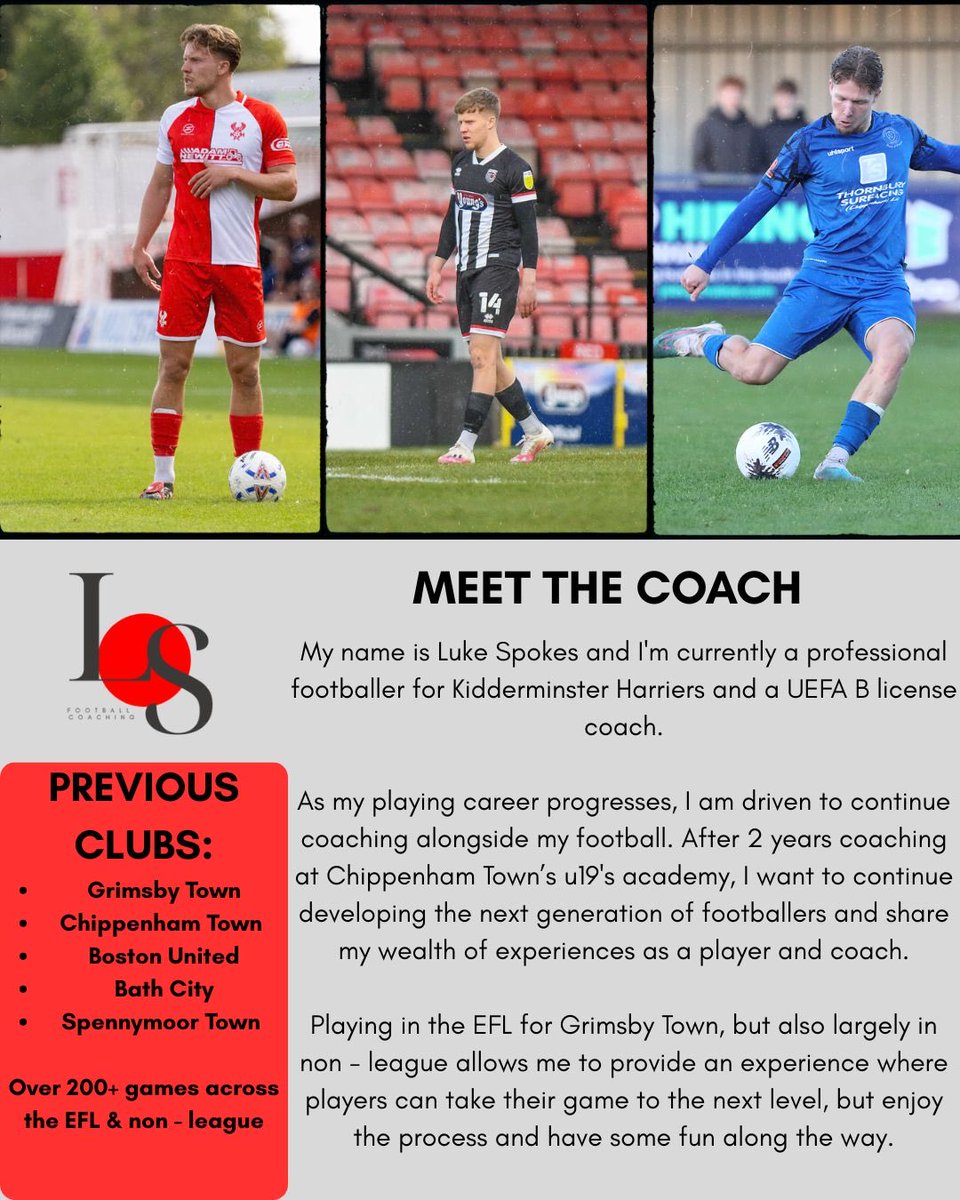 I'm really excited to announce that I will be starting small group football coaching sessions in the Cheltenham/Tewkesbury area! Aiming at developing the next generation of aspiring both male &amp; female footballers.

If you are interested, please use the contact information below.