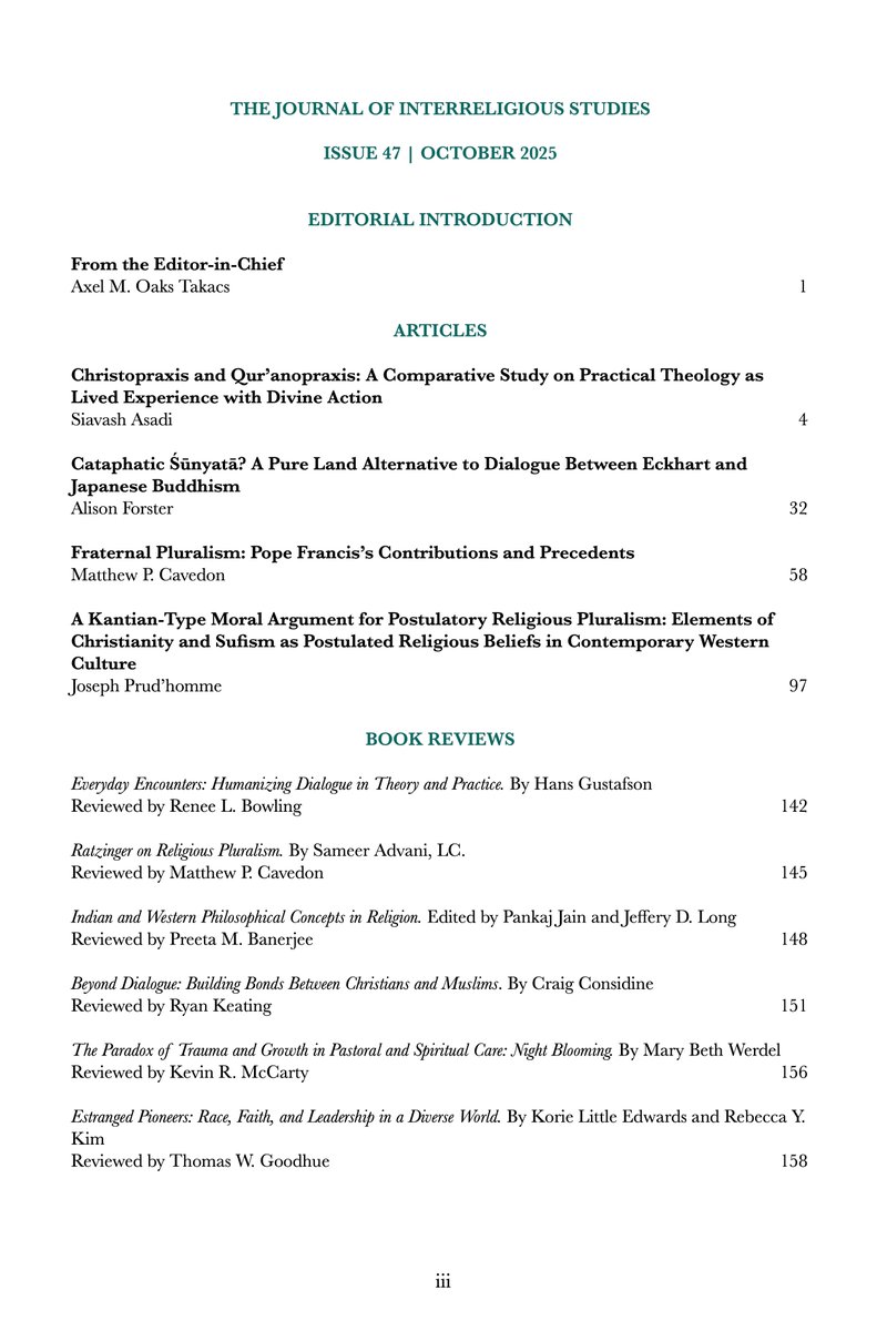 Journal of Interreligious Studies tweet media