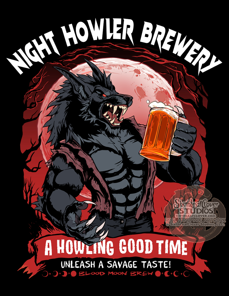 The Night Howler Brewery is now serving up delicious Blood Moon Brew to those who seek fine tastes! 🌕🎃🐺