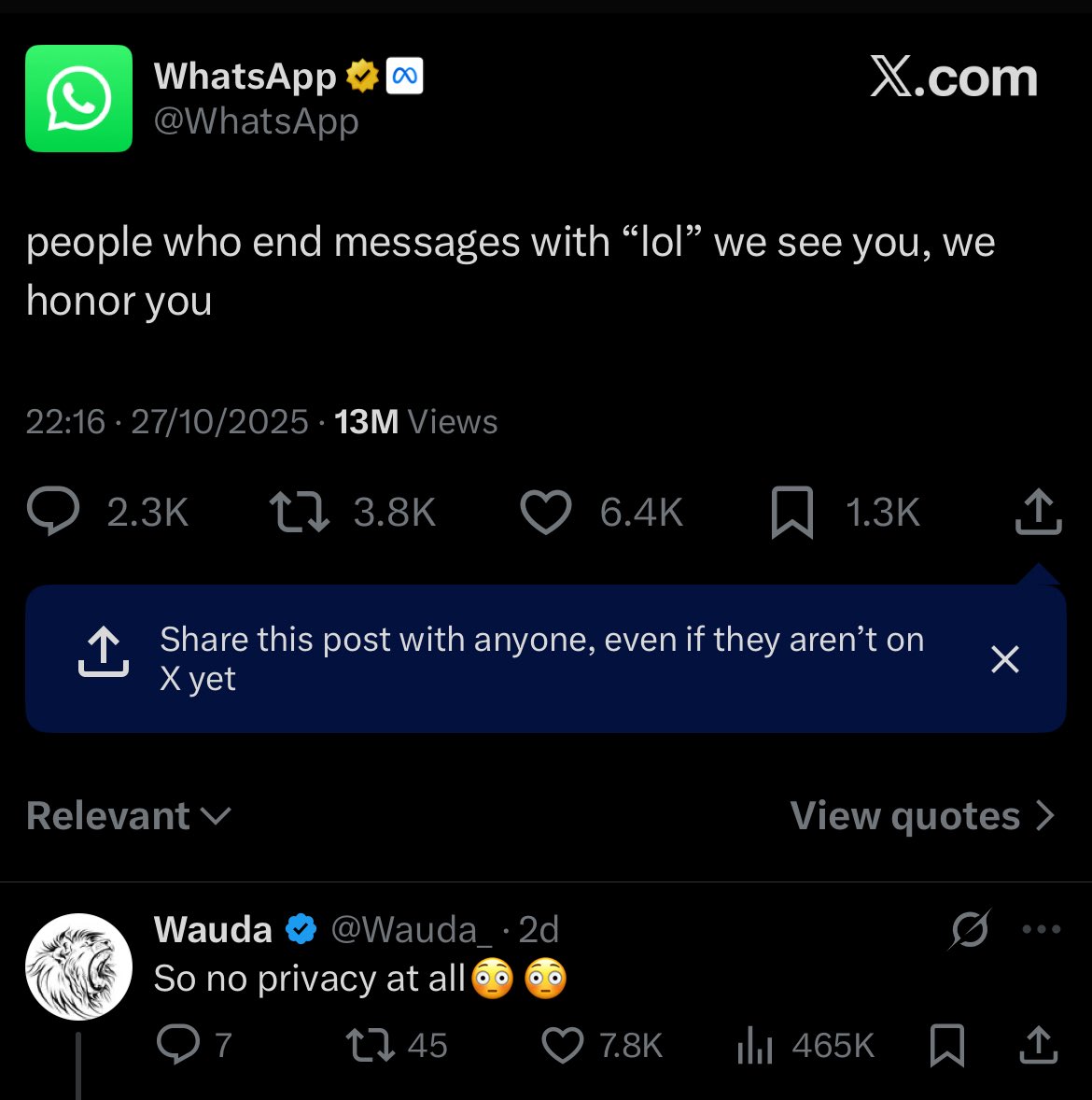 0xadunni's tweet image. Yesterday, people discovered that WhatsApp might be able to access our messages and even sell our data

That’s a serious privacy breach.

This is exactly the kind of problem Web3 x @idos_network is solving

With @idos_network, you can prove facts about yourself, such as your age…
