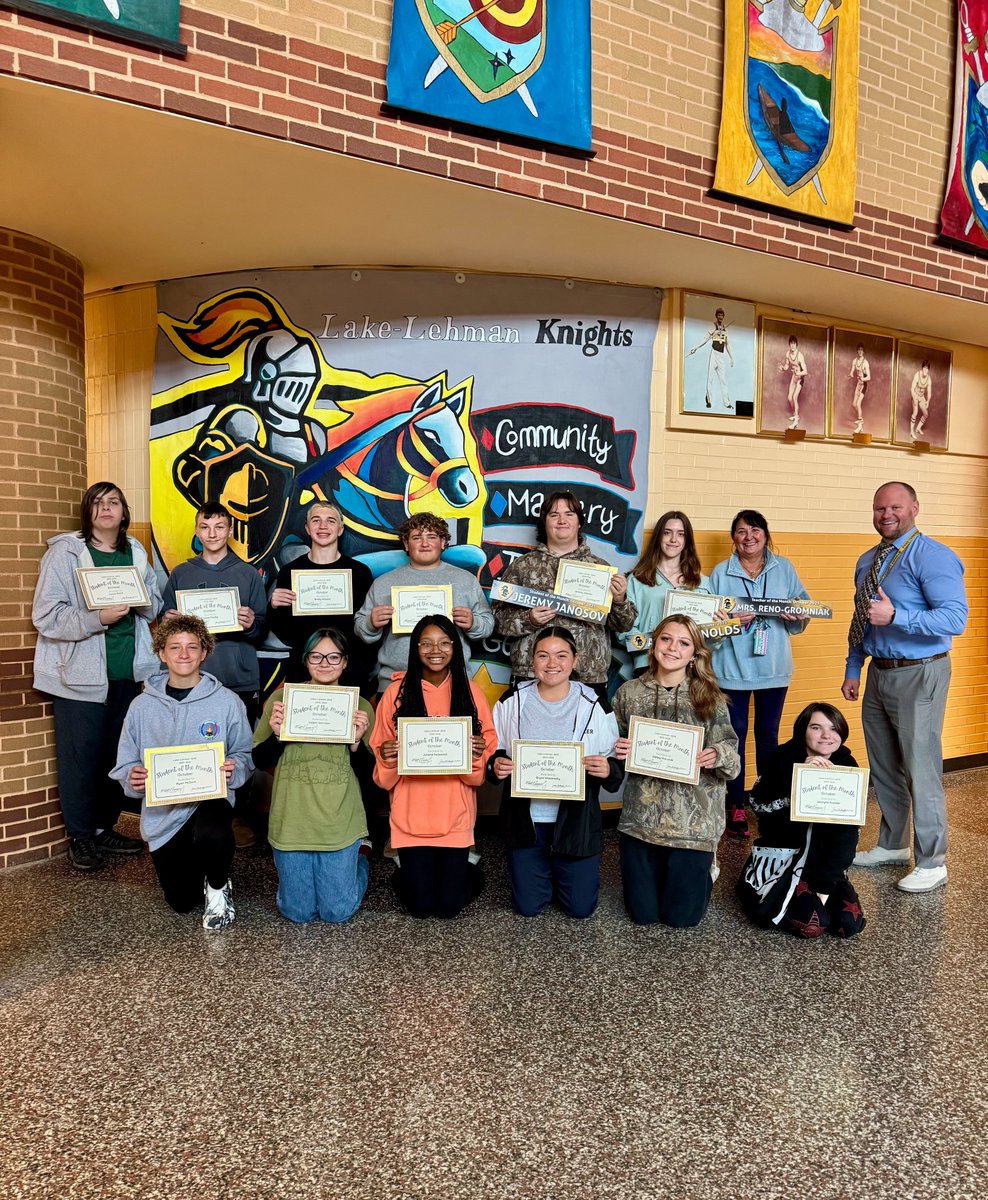 Congratulations to our Lake-Lehman Jr./Sr. High School Students of the Month for October!!!  These students live our mission and put our core values to use every single day!  Excellent Job!  It is a BIG HONOR to be selected SOTM by our teachers! #Knight_Vision4