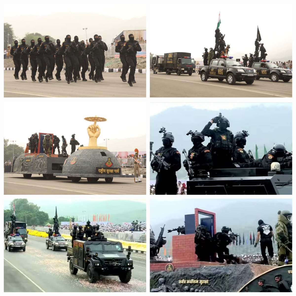 केवड़िया में एकता दिवस परेड में, एनएसजी के हेल मार्च दस्ते और झांकी ने सरदार वल्लभभाई पटेल को श्रद्धांजलि अर्पित की और एक अखंड एवं सशक्त भारत के उनके दृष्टिकोण का सम्मान किया। पटेल की 150वीं जयंती के उपलक्ष्य में, राष्ट्रीय एकता दिवस पर, एनएसजी कर्मियों ने राष्ट्र की एकता, अखंडता