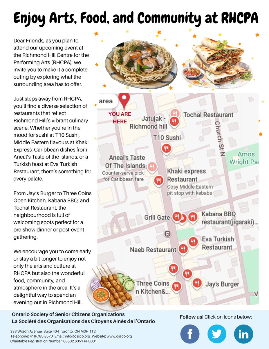 OSSCOlearning's tweet image. Welcome to the 2025 Seniors Living Show with Holiday Market! Join us at the Richmond Hill Centre for the Performing Arts for a day filled with fun activities, informative sessions, and holiday shopping. 
See you there!