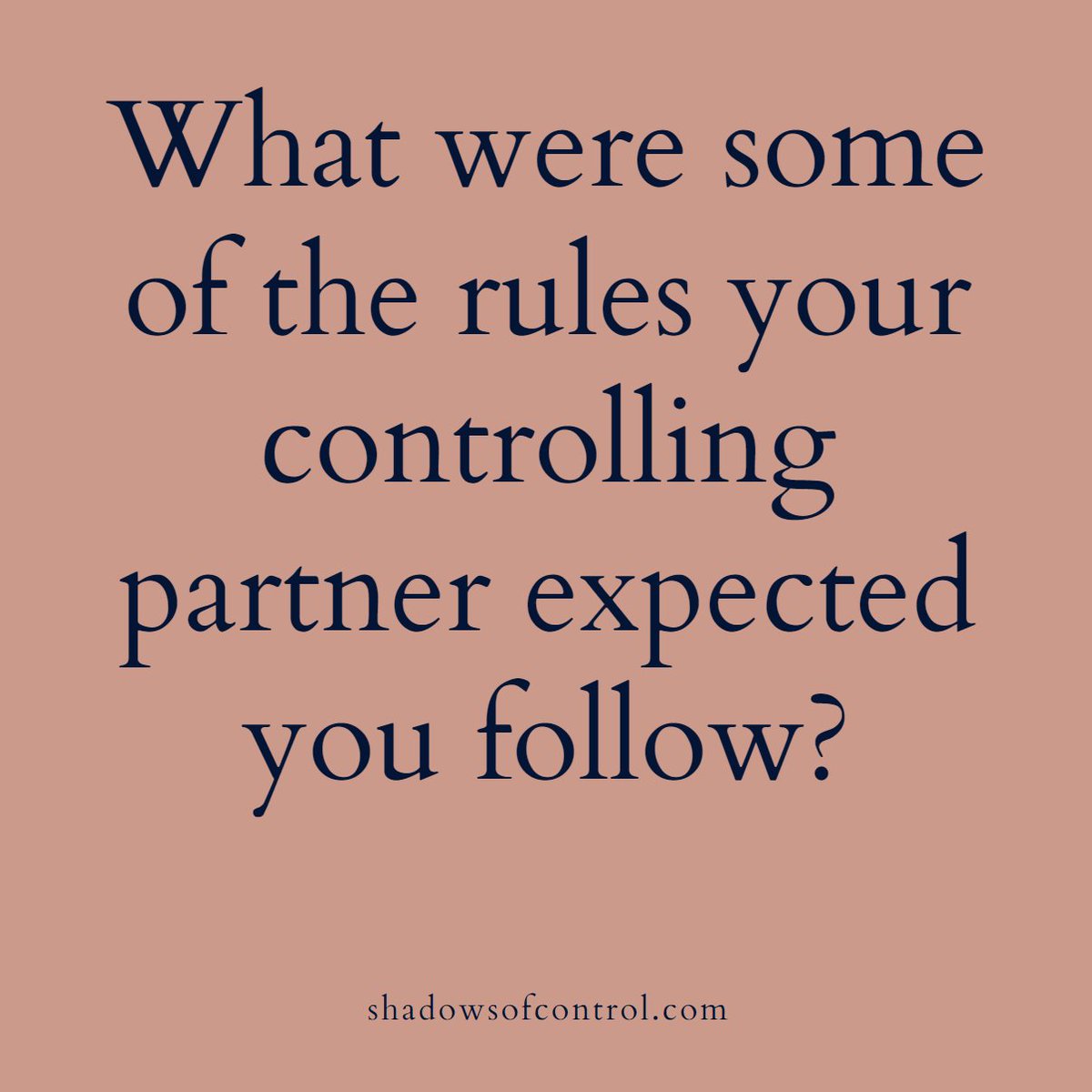 shadows_control's tweet image. Controlling partners often set rigid, unrealistic rules around who you can talk to, where you can go, and even what you can wear—these rules are designed to strip away your freedom and autonomy. 

#coercivecontrol #AbusiveRelationships #RedFlags
