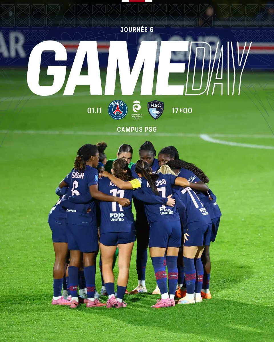 Jour de Match ! ❤️💙⚔️

#PSGHAC I <a href="/ArkemaPL/">Arkema Première Ligue</a>