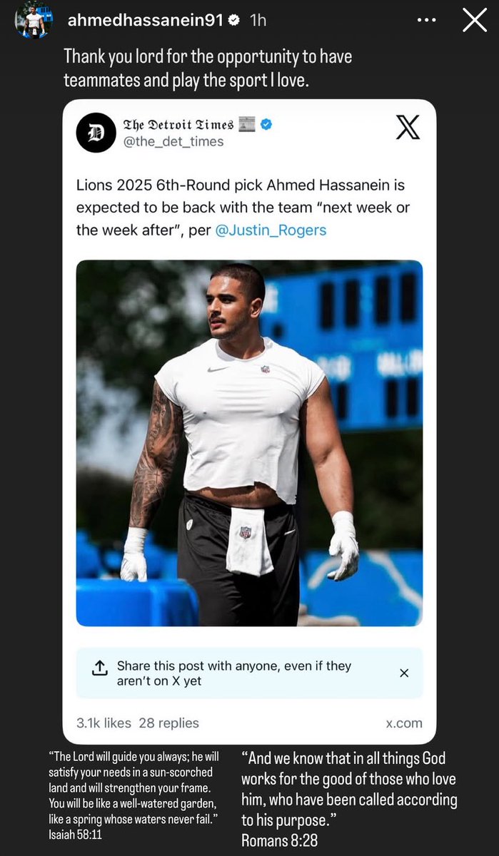 DetroitOnLion's tweet image. Notable, for Ahmed Hassanein fans: