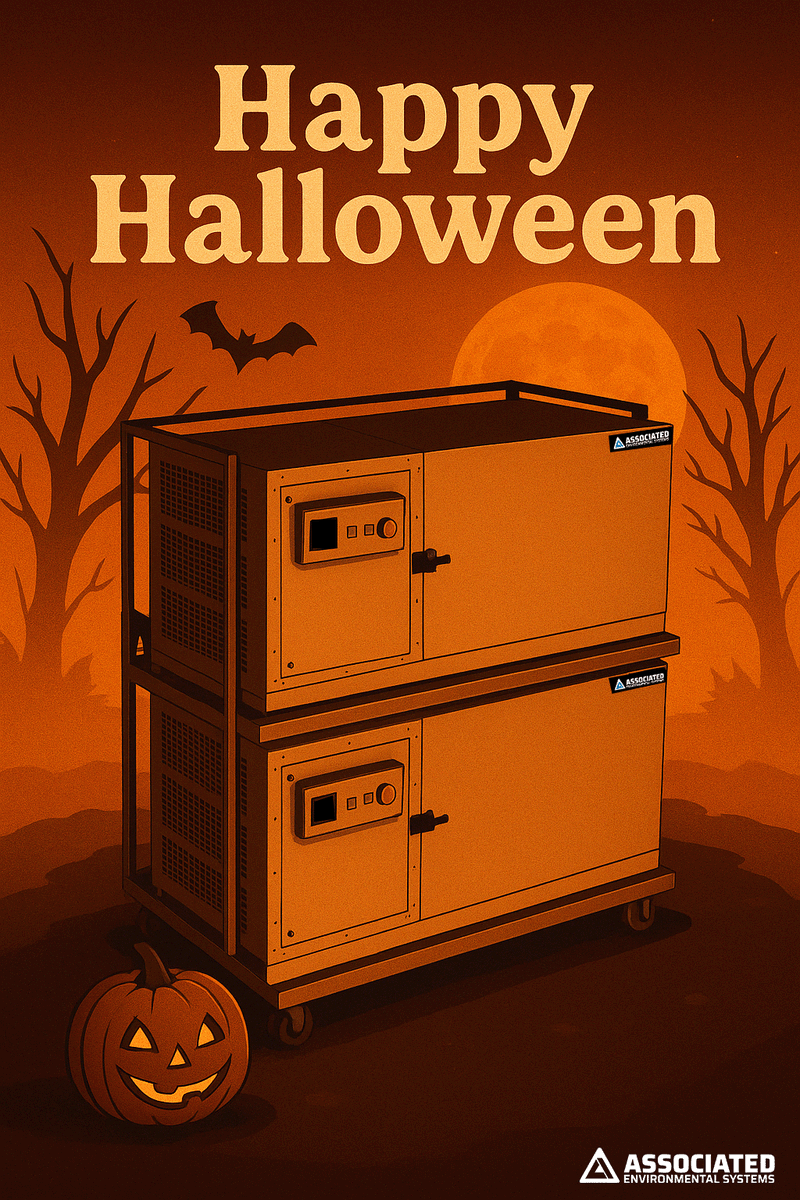 When it comes to environmental testing, our chambers don’t fear the extremes even on Halloween night. 
Happy Halloween from team AES!