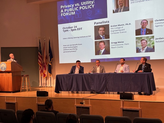When technology and policy meet 🌐💡

I-SENSE Exec Director Jason Hallstrom moderated a thought-provoking panel on “Policy Choices in a Smart World” exploring how AI and smart systems are reshaping communities and how they should be governed to protect private citizens.

Huge