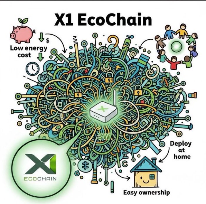 Most blockchains decentralize ledgers but centralize power in data centers. <a href="/X1_EcoChain/">X1 EcoChain</a> and its X1Nodes invert this: a Layer-1 where physical infrastructure emerges from household devices, turning users into the network's resilient backbone.

Let's unpack 👇