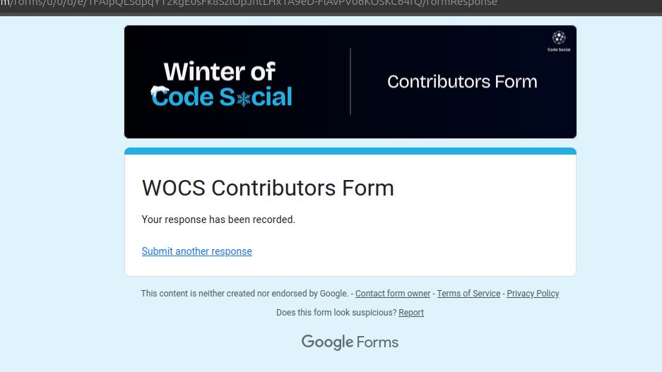 devopsbysarika's tweet image. From Hacktoberfest to Winter of Code.
Different season, same grind. ❄️
Letssssss goooooooooo