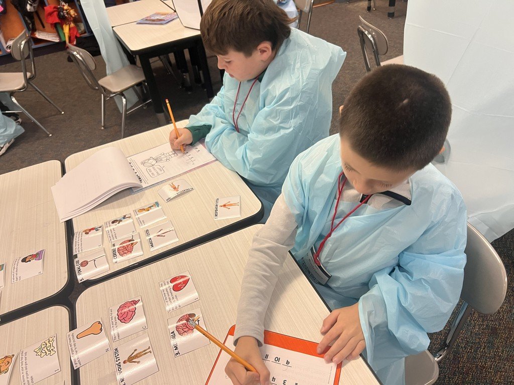 PCESMustangs's tweet image. 🧠🩺 3rd grade surgeons in action! To celebrate the end of our Human Body unit, students dressed up as doctors and showed off what they’ve learned. Learning has never looked so healthy! #PCES #SpringHillSchools