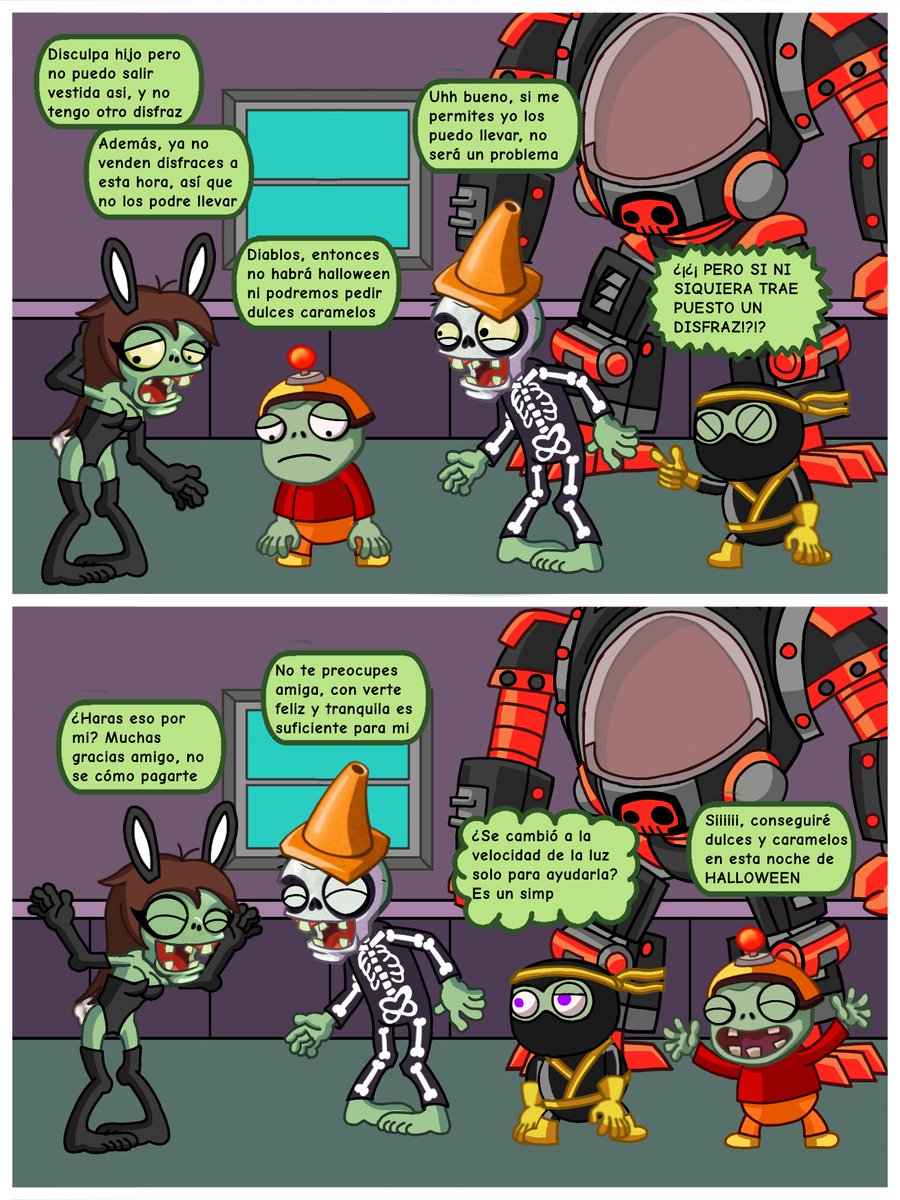 charamanti6's tweet image. Hoy por ser un día terrorífico les traigo un cómic titulado:
PAOLO SALVA EL HALLOWEEN 

Que lo disfruten y gracias por ver 

#pvz #pvzh #pvzagents #pvzcomic #Halloween2025 #pvzfanart #pvzheroes